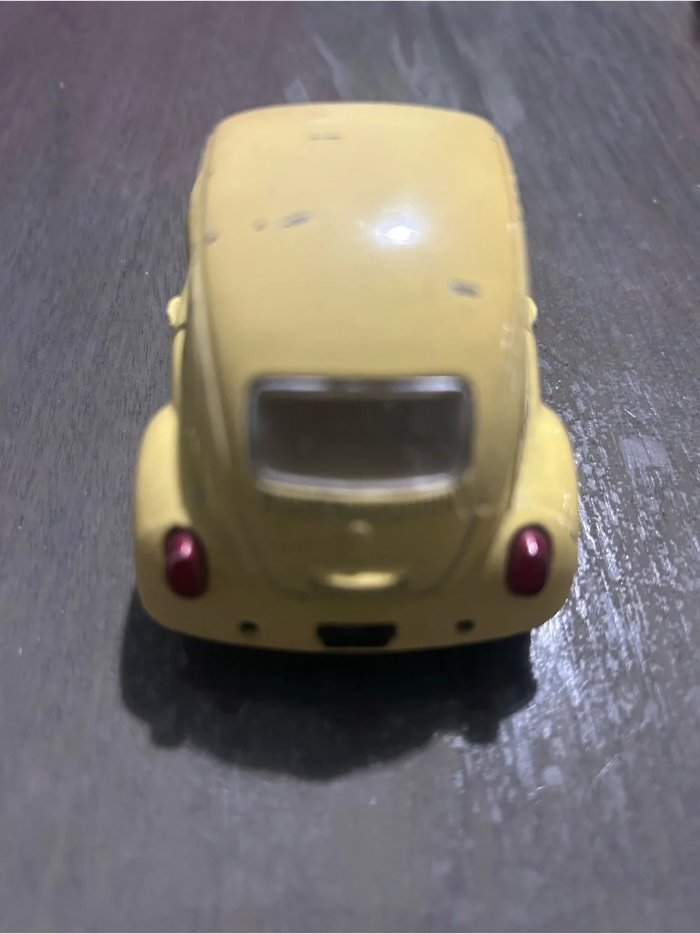 Yellow Vintage Style Kids Toy Car - Classic Beetle Look